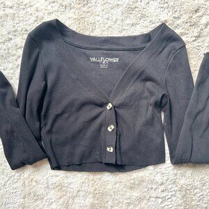 Wallflower Black Button Down Shirt